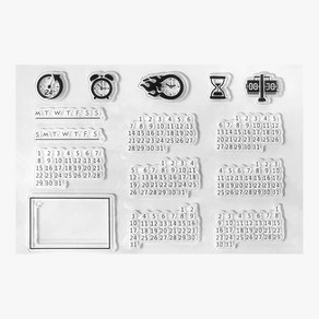 도장 스탬프 클리어 다꾸 빈티지 캘린더, 단품, 단품