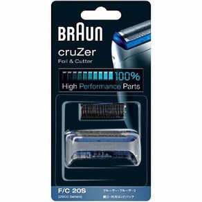 BRAUN 브라운 F / C20S [면도기용 교체날 (세트) 실버 콤비 팩], 단일, F/C 20S, 1개