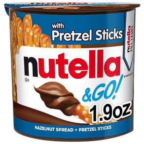 Nutella & GO! Bulk 24 Pack Hazelnut and Cocoa Sp 누텔라 & 고! 벌크 24팩 헤이즐넛 코코아 스프레드 프레즐 스틱 스타킹 스터퍼, 53g, 24개