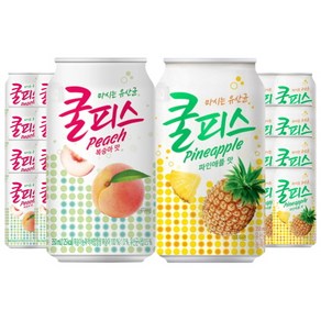 [동원] 쿨피스 혼합 과일주스 파인애플 복숭아 (350ml 24캔/20캔), 20캔, 350ml