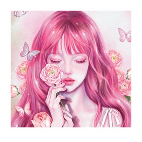 [일괄] 로렌 5종 인물 스티커 [송블리] 꽃 나비 여자 소녀 다이어리 꾸미기 다꾸