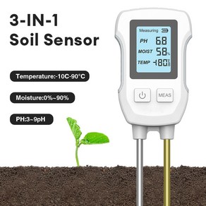 디지털 LCD 토양 계량기 온도 습도 PH 백라이트 식물 측정기 꽃 정원용 3 in 1, 01 Soil Mete