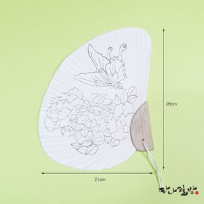 나비부채 大민화도안부채호접모란도고급한지부채하나필방