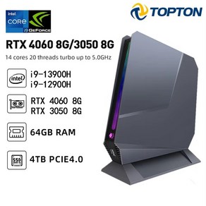 Topton 게이밍 미니 PC 인텔 i9 13900H 12900H i7 13700H 12700H Nvidia RTX4060 3050 8G 데스크탑 컴퓨터 3x4K PCIE 4.0, [01] 32GB Ram 1TB NVMe, [05] i7-12700H 3050 DDR4, 32GB