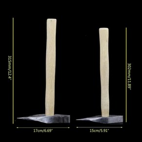 용접 치핑 해머 압정 목재 손잡이 야외 분해 도구 수리 제거, 1개, 2.500g