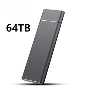 휴대용 외장 하드 ssd Potable SSD High Speed 2TB 1TB 500GB Type-C Extenal Had Dive 4TB 16TB USB 3.1 Sto, 64TB, 12 블랙