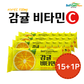 [셀프케어팜]제주 감귤 비타민C 500mg × 10포 15+1P, 1개, 기본, 60g