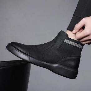 JoYouth 남성 첼시 부츠 남자 앵클 부츠 패션 가죽 캐주얼 웨스턴 니트 스티치 부츠 워커 Mens Ankle Chelsea Boots Fashion Leathe Casua