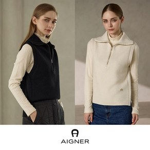 [ 소량재입고]아이그너 24FW 레터링 인타샤 니트베스트