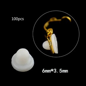 100개 귀걸이 패드 지지 안정기 실리콘 컴포트 이어링 쿠션 모든 사이즈 클립 귀걸이 주얼리 소견