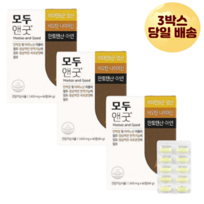 리뉴얼) 유유제약 모앤굿 모두앤굿 1450mg x 60정 1박스 / 탈모영양제 맥주효모 모발 탈모 영양제 모앤굿영양제 유유제약모앤굿 모엔굿, 3박스(1450mg x 60정), 3박스