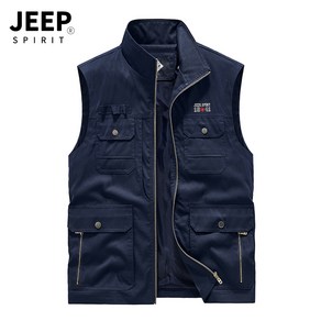 JEEP SPIRIT 지프 남녀공용 아웃도어 촬영 낚시 멀티포켓 다용도 캐주얼 조끼 JPLJ-2268+사은품