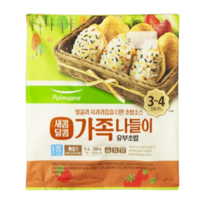 (냉장)[풀무원]새콤달콤가족나들이유부초밥280g, 2개, 280g