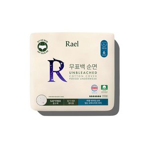 [KT알파쇼핑]라엘 무표백 순면 입는 오버나이트 라지 (6개입), 오버나이트/슈퍼플러스, 1개