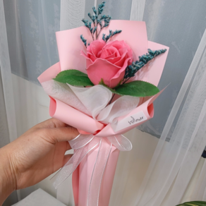 효정Flower 비누꽃 장미한송이 해바라기한송이 꽃다발