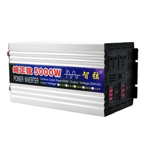 인버터 순수 정현파 4000W 12V 12v 차량용 캠핑용, 1000W 블랙, 1개