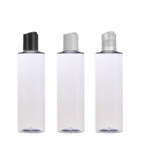 프레스캡 120ml 150ml 200ml 250ml 300ml 500ml 똑딱이캡 공병 화장품, 250ml각투명 검정캡, 1개