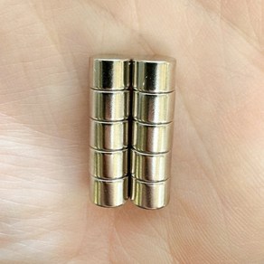 초강력 네오디움 자석 원형 고리 사각 네오디뮴, 10개, 원형 7mm X 5mm