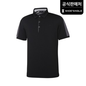 [와이드앵글 공식] [골프] 남성 CO 백라인 배색 포인트 티셔츠 M WMM23217Z1
