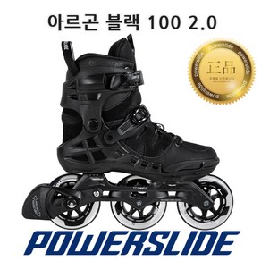 파워슬라이드 아르곤 블랙 100 성인용 인라인스케이트, EU45(289mm)/290, 1개