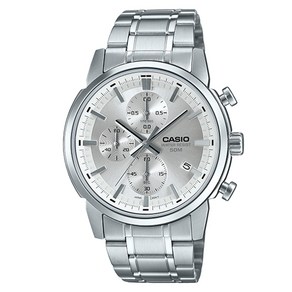 CASIO 카시오 MTP-E510D-7A 아날로그 크로노그래프 실버 손목시계