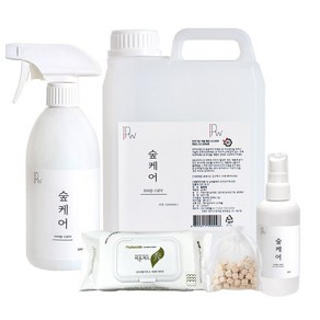 숲케어 피톤치드 500ml+리필 2L+휴대용 100ml+편백큐브+물티슈72매