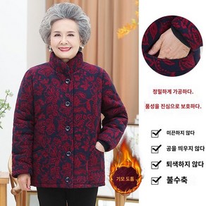 점퍼 외투 모임복 겨울옷 할머니 도톰한 아우터 엄마