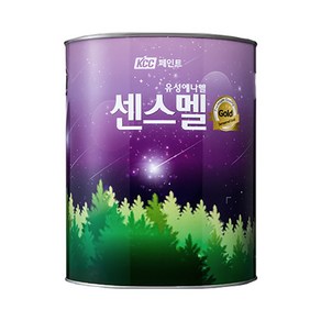 KCC 센스멜골드 유성 에나멜 페인트 목재 철재용, 기본색, 흑색 무광, 1개, 1L