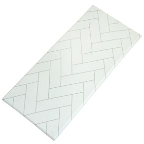 삼바텍 PVC 양면 주방 싱크매트 쿠션발매트, 양면 헤링본화이트