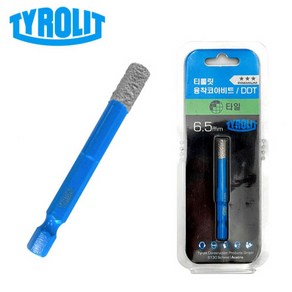 티롤릿 융착 코어 비트 DDT 육각비트, 임팩용 6.5mm, 1개