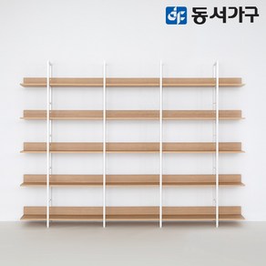 동서가구 에스티 고급 포스코 스틸 철제 책장 5단 2400 폭 4colos DF643636, 화이트