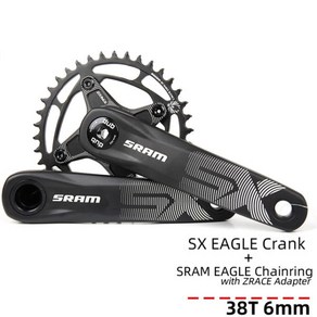 SRAM SX EAGLE MTB 자전거 크랭크셋 스틸 체인링 12 스피드 DUB 32 34T 170mm 175mm, 1개, 2) 38T 6mm  170mm