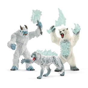 Schleich Eldrador Creatures Monster Toys 3피스 선물 세트 아이스 몬스터 타이거 엘드라도르의 월드 블리자드 베어 포함 176120