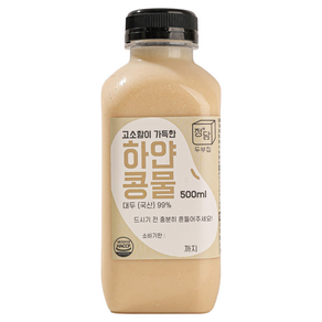 [정담두부집] HACCP 100%국산콩 콩물 콩국수 하얀콩물 (냉장), 3개, 500ml
