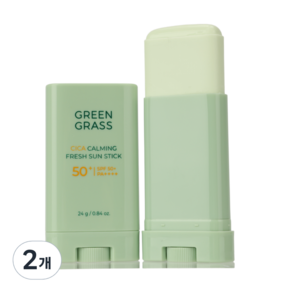 그린그라스 시카 카밍 프레쉬 선스틱 SPF+ PA++++, 2개, 24g