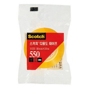 [107016]스카치 테이프 리필(550R/18mmX20M/3M), 1세트
