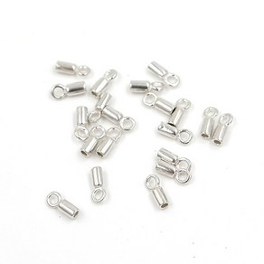[T2024] 925실버 원통 마감장식 0.9mm(종캡)/은뒷장식/팔찌재료/은팔찌/비즈재료