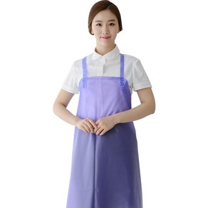 데코에버 반투명 방수H형(대) 앞치마, 보라, 1개