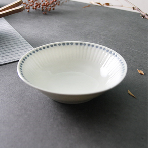 오반자이 엠보라인 일본 찬기 17cm, [화이트1p], 1개