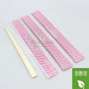 더팩 핑크스트라이프 7치젓가락 1봉 21cm 250개, 1세트