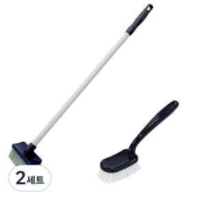 필굿리빙 욕실 청소솔 2종 세트, 혼합색상, 2세트
