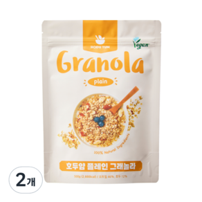 호두얌 수제 그래놀라 플레인, 2개, 550g