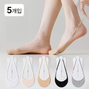 아스웰 5P 여성 슬링백 끈덧신 하프삭스 하프 양말 뮬삭스