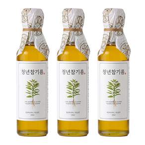 저온압착 청년 참기름, 180ml, 3개