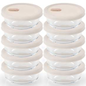 네오플램 내열유리 전자렌지용 냉동 밥보관용기 360ml, 10개