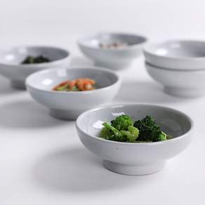 꽃 고백자 국산도자기 핸드메이드 굽 찬기 3size 택1, 대, 1개