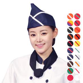 앞치마와가운 주방모자 위생 헬로우 요리모 AGCA20, CA20 브라운+흰줄, 1개