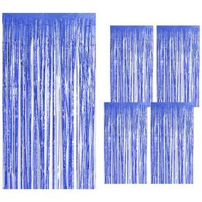 퍼투 컬러풀 파티커튼 100 x 200cm, 5개입, 블루