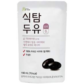 GRN 식탐두유 무설탕 서리태 팥두유, 단품, 10개, 190ml