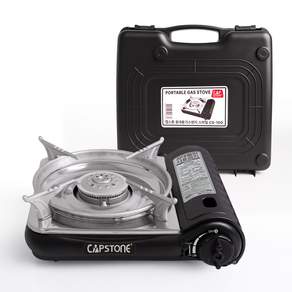 캡스톤 버너 고화력 휴대용 가스렌지 스마일 CS-100 / 바람막이 / 샌드블랙, 1개